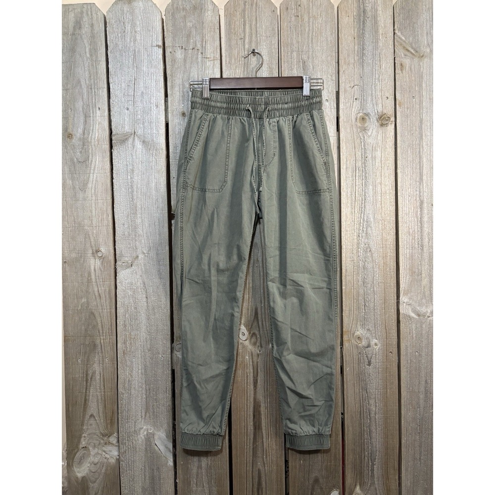 Hollister Womens Olive Green Jogger Pants Elastic‎ Waist Drawstring XS